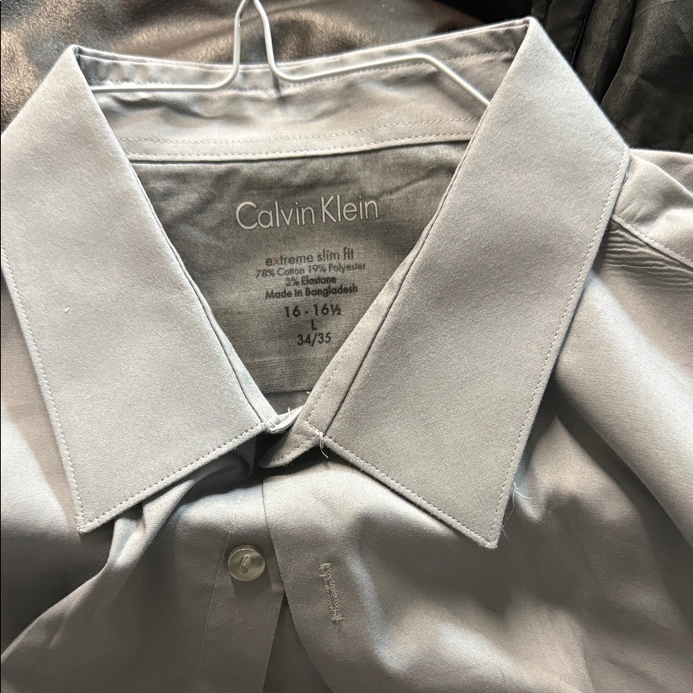 Calvin Klein Men's Light Gray Dress Shirt
